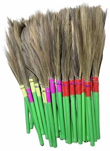 Grass Broom with green handles — Sun Savera Wellness